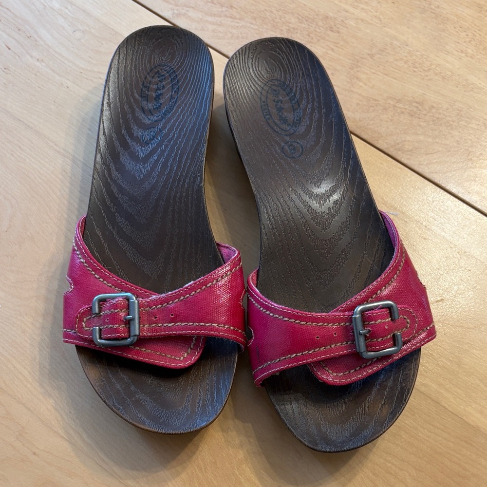 Womens Dr. Scholl’s Pink  advanced Comfort Slide Sandals. Size 8